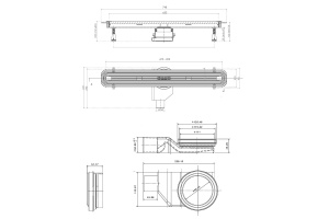 Душевой лоток Pestan Confluo Slim Line 65 с решеткой - 2