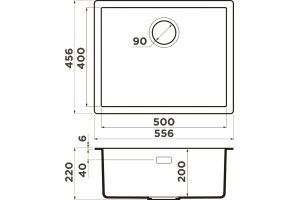 Мойка кухонная Omoikiri Yamakawa 55-U/I белая - 3