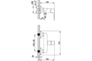 Смеситель для душа Ravak Classic хром (X070084) - 2