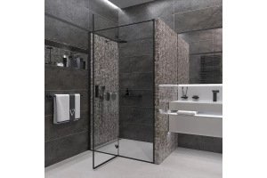 Душевая дверь в нишу Veconi Vianno VN-73B 90 см профиль черный (VN73B-90-01-C4) - 3