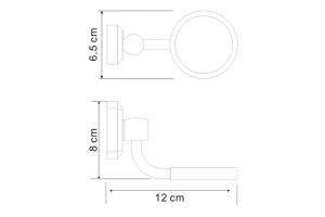 Держатель стакана для зубных щёток WasserKRAFT Oder хром - 2