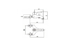 Смеситель для ванны Magliezza Vista бронза (50149-br) - 2
