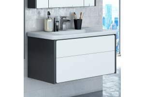 Тумба для комплекта Roca Ronda 80 белый глянец, антрацит - 2