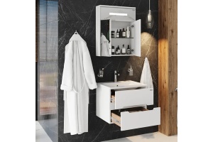 Тумба с раковиной Onika Айленд 60 белый (106114) - 3