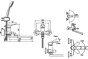 Смеситель Bravat Eco F6111147C-LB универсальный - 2