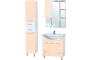 Зеркало-шкаф Bellezza Мари 85 L белый/бежевый - 2