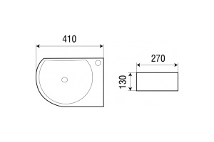 Раковина подвесная Weltwasser WW Aisbach 5014 R белый (10000003877) - 2