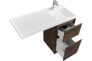 Тумба с раковиной Aquaton Лондри 40 темное дерево - 3