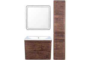 Тумба подвесная Атлантика 80, Люкс старое дерево, PLUS - 2