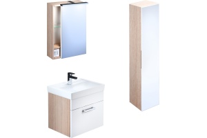 Тумба для комплекта IDDIS Mirro 50 подвесная, белая, дерево - 3