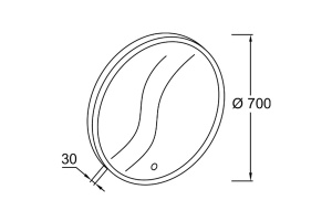 Зеркало Jacob Delafon Odeon Rive Gauche 50 черный матовый - 3