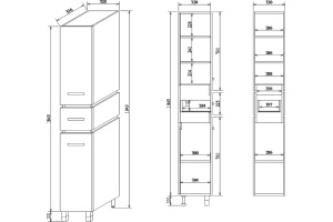 Шкаф-пенал Sanflor Техас L, орегон - 3