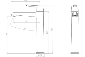 Смеситель для раковины RGW Shower Panels черный матовый - 3
