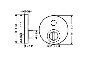 Смеситель для душа Hansgrohe Select хром (15747000) - 2
