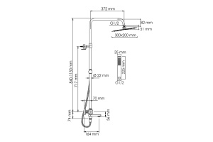 Душевая система WasserKraft 30 с термостатом хром - 3