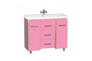 Тумба под раковину Misty Джулия Qvatro 120 розовая глянцевая