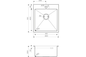 Мойка кухонная Omoikiri Akisame 46-LG светлое золото - 2
