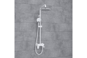 Душевая система WasserKraft 22.5 белый матовый - хром - 2