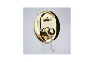 Смеситель для душа Magliezza Grosso bianco золото (50147-do)