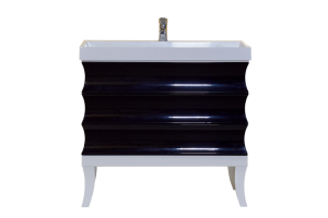 Тумба под раковину Misty Чикаго 100 черно-белая