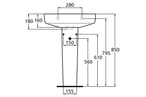 Пьедестал Ideal Standard Active (T412401) - 3