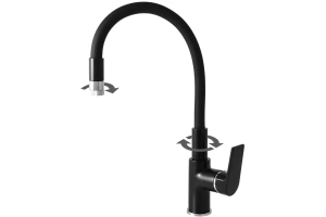 Смеситель для кухни Rav Slezak Colorado с гибким изливом черный матовый - хром - 2