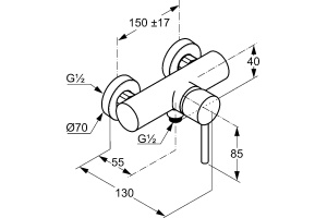 Смеситель Kludi Bozz 388313976 для душа, черный - 3