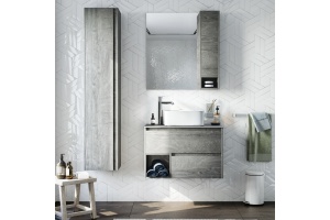 Тумба с раковиной STWORKI Карлстад 75 дуб рошелье, монте тиберио, с отверстием для смесителя в столешнице - 2