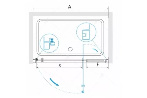 Душевая дверь RGW Passage 70х185 черная стекло прозрачное - 3