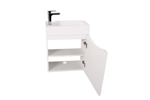 LIBERTY База под раковину подвесная с одной распашной дверцей, Bianco Lucido, 500x220x500, Liberty-500-1D-SO-BL-R - 3