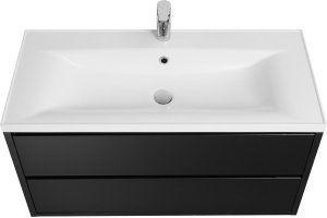 Тумба под раковину Aquaton Римини 100 черный глянец