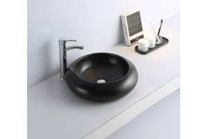 Раковина накладная CeramaLux NC 46 см черный матовый (7031AMB)