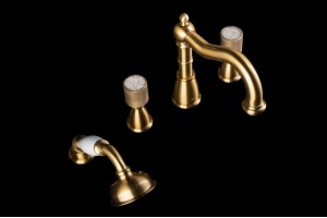 Смеситель на борт ванны Boheme Royal Cristal бронза - 2
