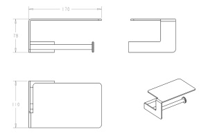 Держатель для туалетной бумаги Boheme Q черный - 2