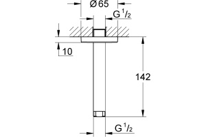 Кронштейн для верхнего душа Grohe Rainshower 28724000 - 2