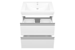 Тумба с раковиной Misty Ингрид 60 белая глянцевая - 2
