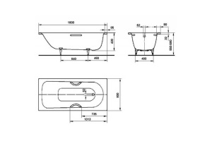 Стальная ванна Kaldewei Advantage Saniform Plus Star 337 180x80 - 3