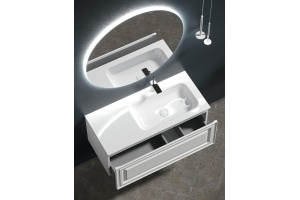 Тумба под раковину Sancos Very 99х40 правая белая - 3