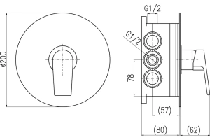 Смеситель для душа Rav Slezak Colorado хром - 2