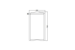 KERASAN Retro 735030, база полая 69см, под раковину 1046, цвет белый матовый - 2