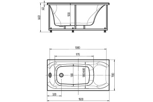 Акриловая ванна Aquatek Альфа 150 см, слив слева - 2