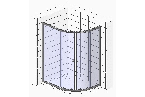 Душевой уголок BelBagno Sela RH 2 100/80 C Cr - 3
