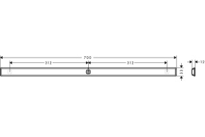 Штанга для душа Hansgrohe 70 черный матовый - 3