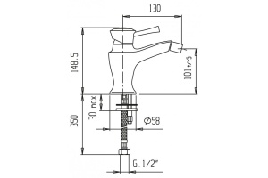Смеситель для биде Cezares Giubileo (GIUBILEO-BSM1-02) - 2