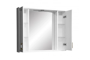 Зеркало-шкаф Stella Polar Кармела 100 с подсветкой белый  - 3