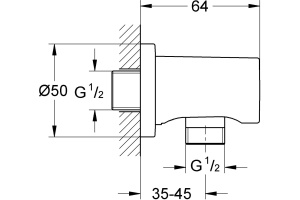 Шланговое подключение Grohe Rainshower 27057LS0 - 2