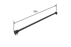 Кронштейн для душевого ограждения Abber черный матовый - 2