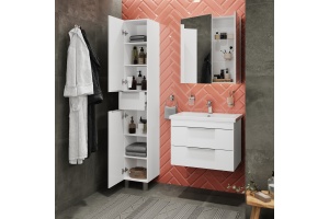 Зеркало-шкаф STWORKI Копенгаген 70 белое, навесное, прямоугольное, в современном стиле - 3