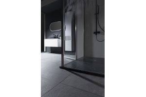 Боковая стенка Allen Brau Priority 90х200 стекло прозрачное профиль серебро матовый  - 2