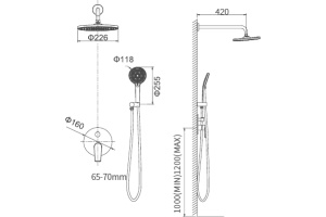 Душевой комплект STWORKI FT23110 С ВНУТРЕННЕЙ ЧАСТЬЮ - 2